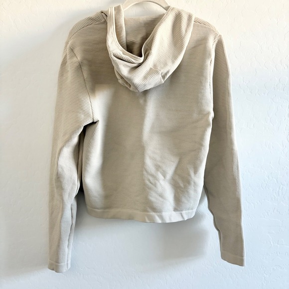 Vuori Waffle Seamless Zip Up Hoodie Light Tan Casual Athleisure Size large - Picture 3 of 6